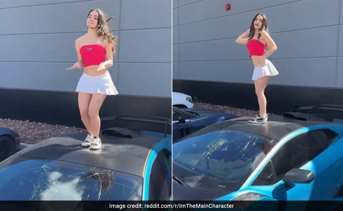 Viral Video: Woman Dances On Roof Of Lamborghini, Smashes Windshield