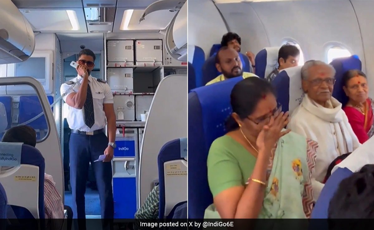 Watch: IndiGo Pilot Makes Heartfelt Announcement For His Family, His Mother Tears Up