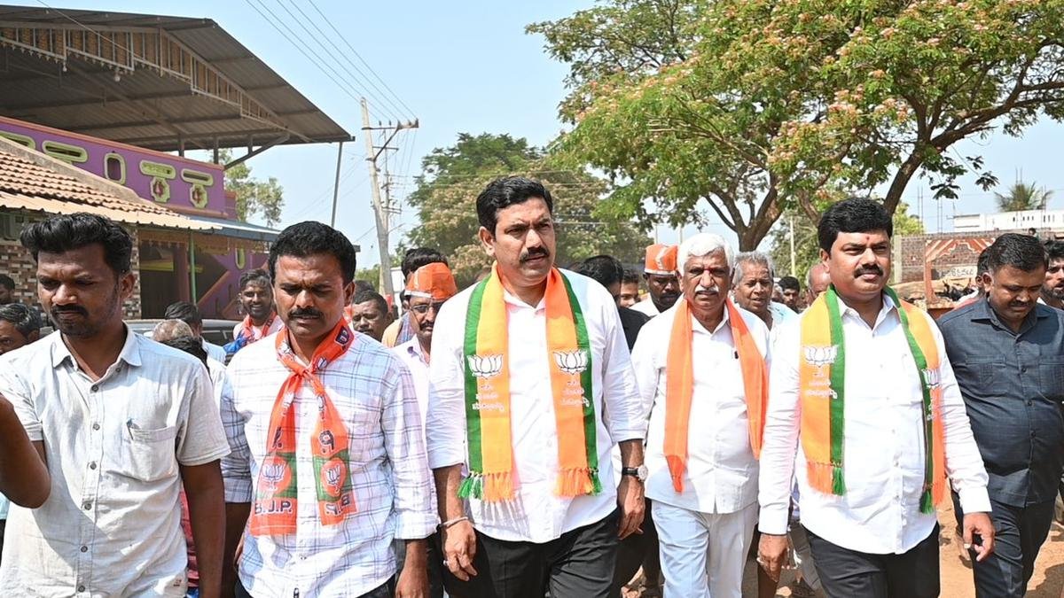 Shivamogga BJP candidate B.Y. Raghavendra files his nomination papers