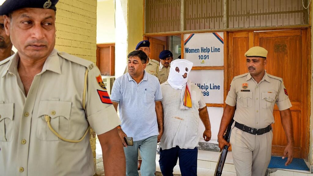 Nuh violence accused Bittu Bajrangi thrashes man in police presence