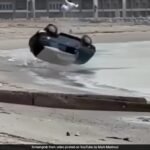 Watch: Reckless Driver Flies Through The Air After Flipping SUV On Kuwait Beach