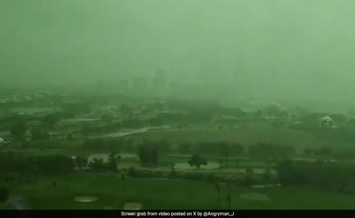 Viral Video: Dubai’s Sky Turns Green Amid Heavy Rain And Storm