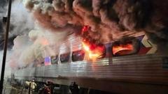 Watch: Passenger train engulfed by flames in Pennsylvania