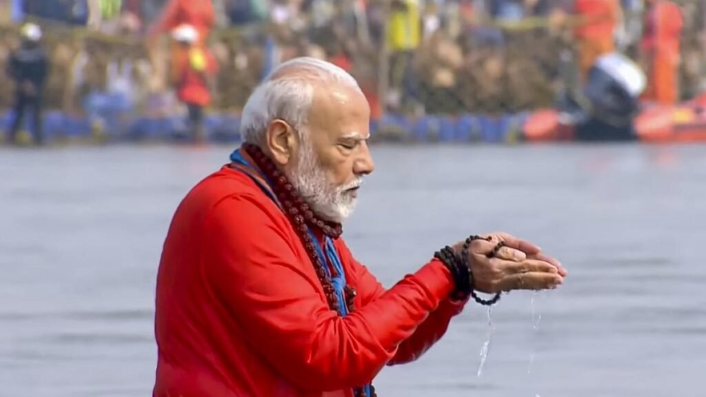 Maha Kumbh: PM Modi takes holy dip at Sangam