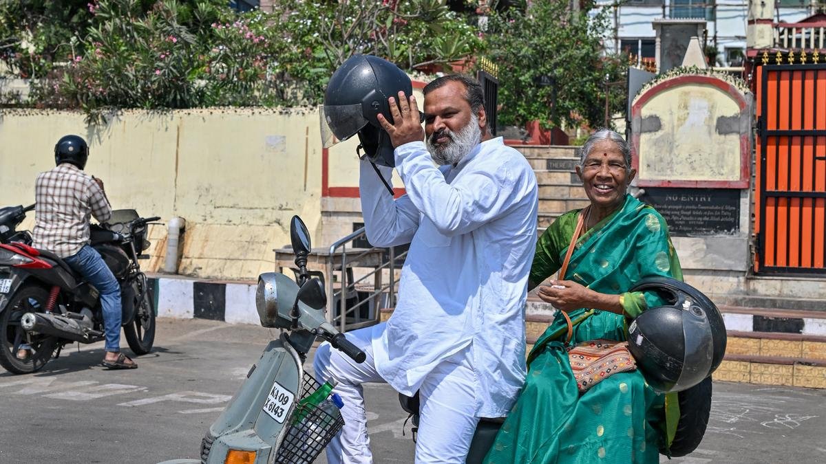 Mysore man takes mother on pan-India pilgrimage on scooter; reaches Visakhapatnam