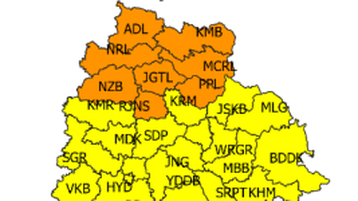 Yellow heatwave alert to multiple districts in Telangana on Friday and Saturday